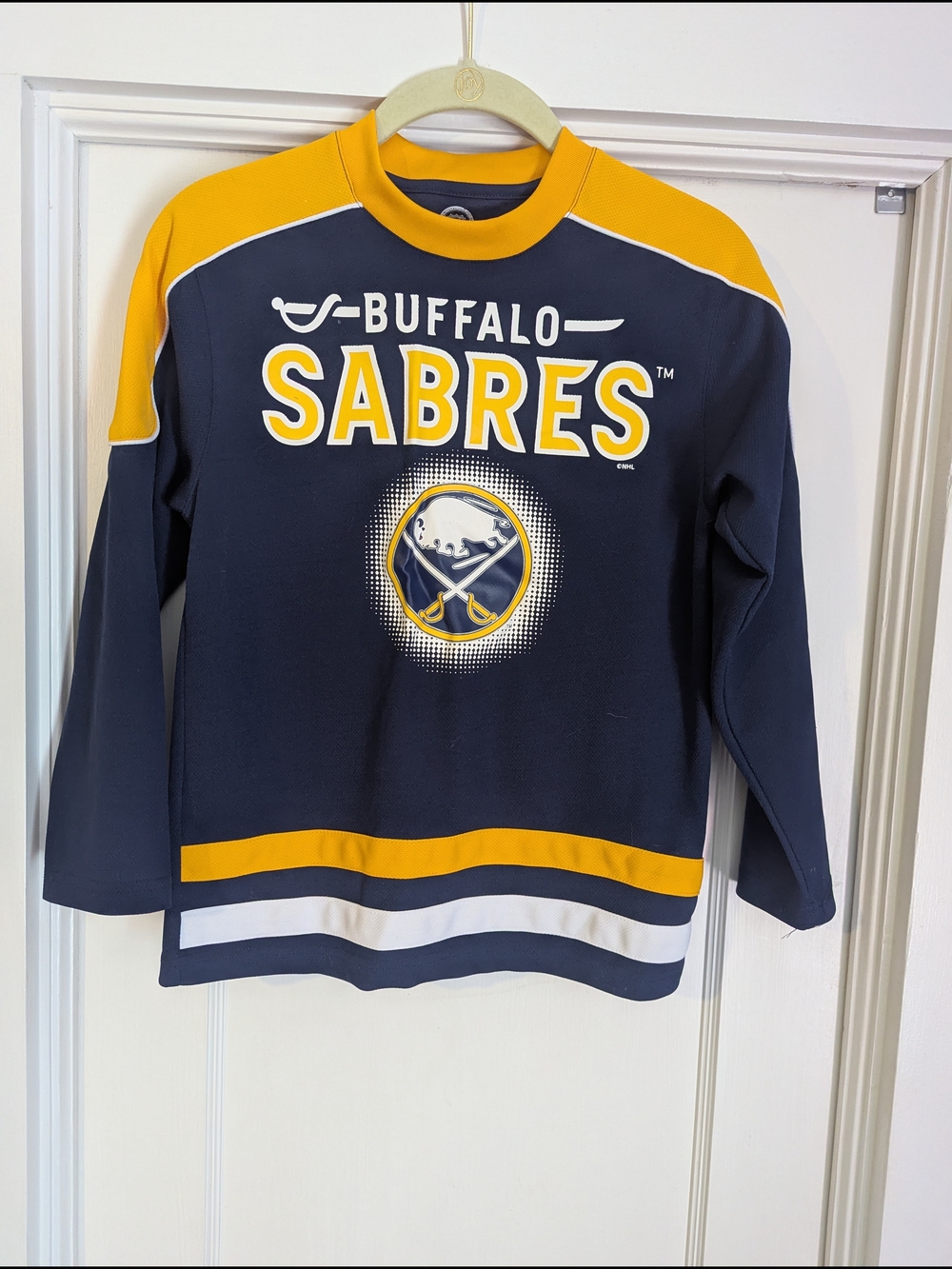 NHL Buffalo Sabres Navy and Gold Team Jersey Pullover